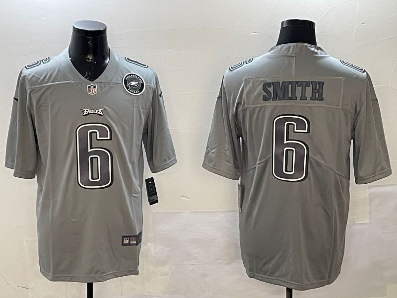 Men Philadelphia Eagles #6 Smith Grey 2025 Nike Vapor Limited NFL Jersey style 2102->philadelphia eagles->NFL Jersey